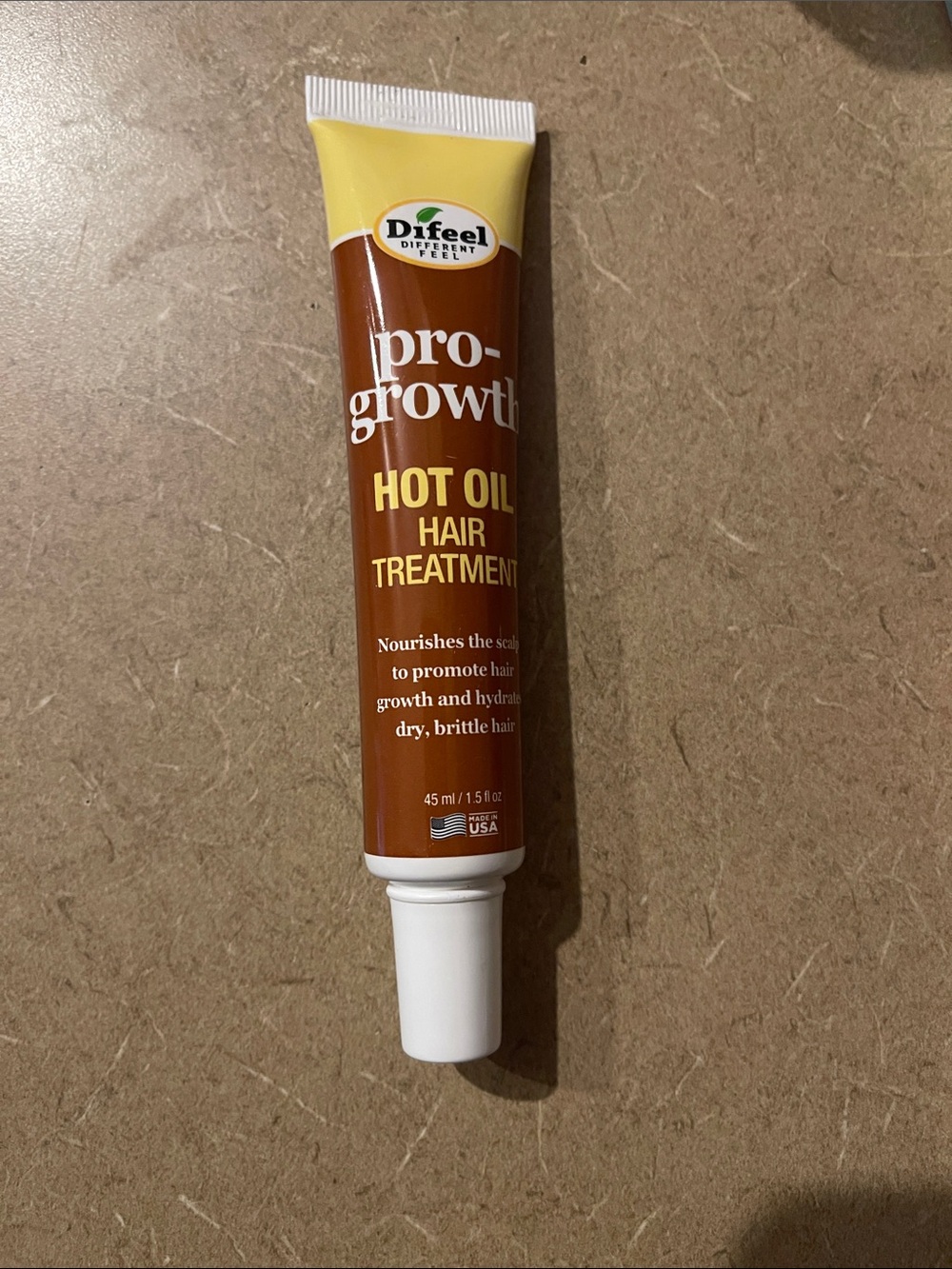Difeel Pro-Growth Hot Oil Hair Treatment - Brown & Yellow Tube